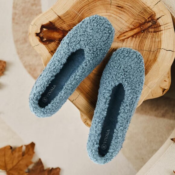 VIVAIA Margot Square-Toe Recycled Faux Fur Flats 43 12 - Picture 10 of 10